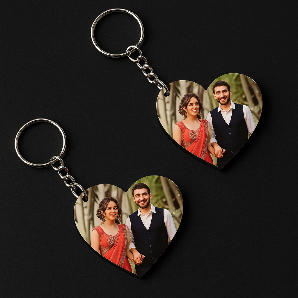 Heart Photo Keychain