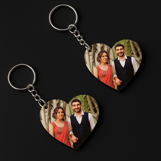 Heart Photo Keychain